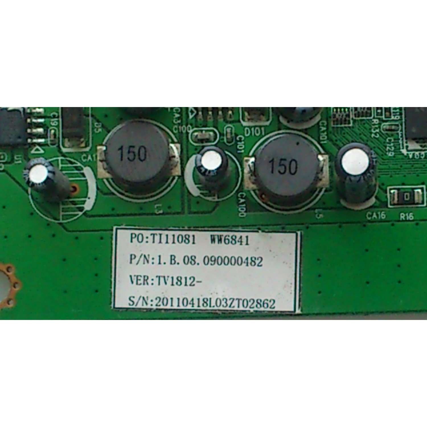 TARJETA DIGITAL PARA TV WESTINGHOUSE / NUMERO DE PARTE TI11081 / 1.1.08.090000482 / 20110418L03ZT03049 / MODELO TW-63601-5040 / LD-4070Z - Imagen 2